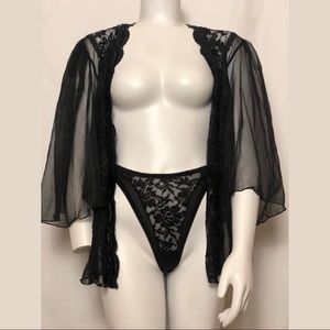 Victoria’s Secret vintage gold label lace thong and robe set size small